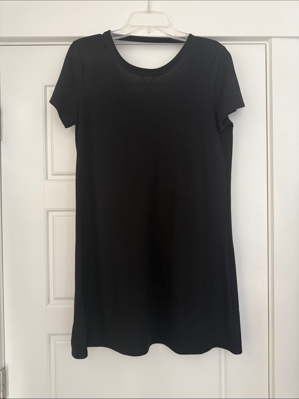 Xersion Black Short Sleeve T-Shirt Dress